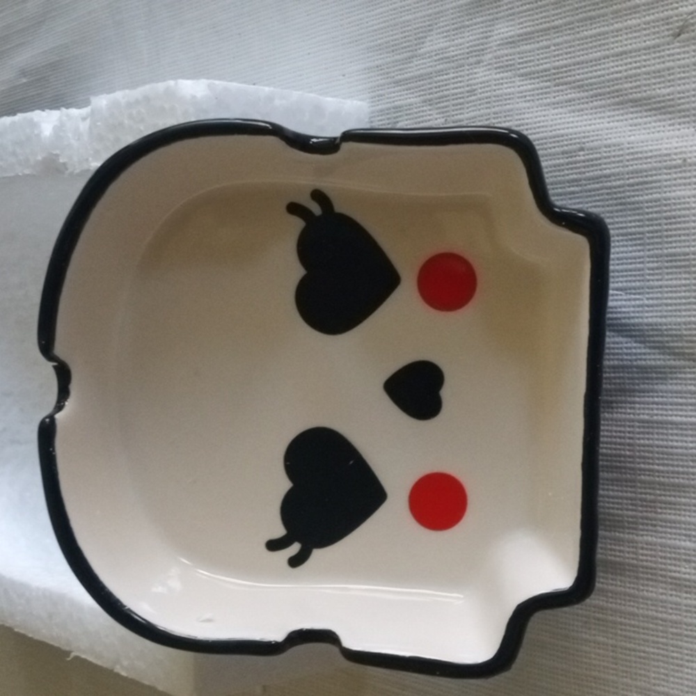 Sourpuss Girl Skull Ceramic Trinket Dish Ashtray New